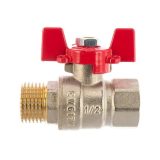 RBV-0004-2210215 ROMMER Шаровой кран 1/2" ВН/НР, ручка бабочка