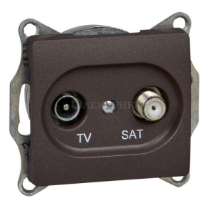 Механизм розетки TV-SAT Glossa 1DB оконечной шоколад SchE GSL000897