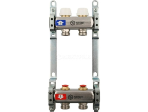 SMS 0922 000002 STOUT Коллектор из нержавеющей стали без расходомеров 2 вых.