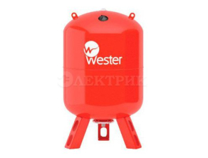 Мембранный бак Wester  24л для отопления (красный)