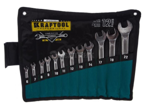 Набор комбинированных гаечных ключей Kraftool 12 шт 6 - 22 мм