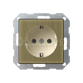 Розетка 2К+З 16А 250В бронза/кремовый System55 GIRA