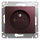 Механизм розетки 1-м СП Glossa 16А IP20 без заземл. баклажан. SchE GSL001141