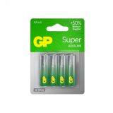 Батарейка алкалиновая GP Super Alkaline G-Tech 15А АA - 4 шт. на блистере 1222 GP