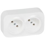 782212  Розеточный блок 2 x 2К без шторок - 16 A - 250 В~ - Quteo IP 20 - Белый
