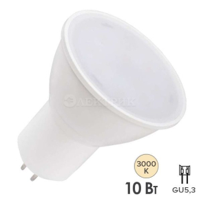 Лампа светодиодная 10Вт Soffit 6500К GU5.3 176-264В TOKOV ELECTRIC TKE-MR16-GU5.3-10-6.5K
