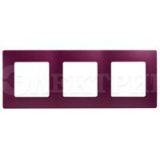 672563  Рамка - 3 поста - Etika - сливовый