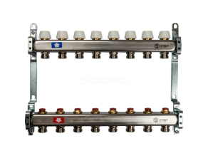 SMS 0922 000008 STOUT Коллектор из нержавеющей стали без расходомеров 8 вых.