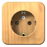 Розетка 1-м ОП BLANCA 16А 250В без шторок с заземл. изол. пласт. ясень SchE BLNRA010115