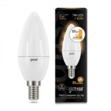 Лампа светодиодная LED Candle 7Вт E14 2700К step dimmable (диммир.) Gauss 103101107-S