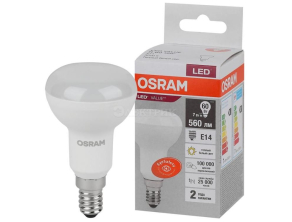 Лампа светодиодная LED Value LV R50 60 7SW/830 7Вт рефлектор матовая E14 230В 10х1 RU OSRAM 4058075581661