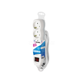 Удлинитель 4х3м ПВС 3х1 с заземл. с выкл. Космос YKsm3m-4g-Z-V(K)