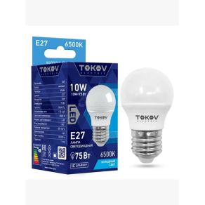 Лампа светодиодная 10Вт G45 6500К Е27 176-264В TOKOV ELECTRIC TKE-G45-E27-10-6.5K