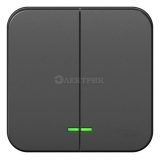 Выключатель 2-кл. ОП Blanca 10А IP20 (сх. 5) 250В с подсветкой с изолир. пластиной антрацит SchE BLNVA105116