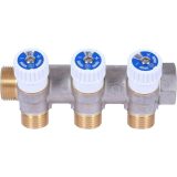 SMB 6852 011203 STOUT Коллектор распределительный 1", 3 отвода 1/2" плоское уплотнение