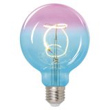 Лампа светодиодная филаментная LED-SF01-4W/SOHO/E27/CW BLUE/WINE GLS77TR SOHO спиральный филамент син./винная колба упаковка картон Uniel UL-00005892