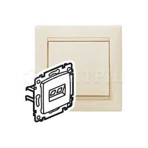 774130  Информационная розетка - Valena - RJ45 - категория 5e - UTP - 1 выход - с захватами - слонов
