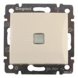 Механизм переключателя на 2 направления 1-кл. СП Valena 10А IP31 250В с зел. индикацией сл. кость Leg 774326