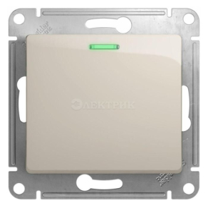 Механизм переключателя 1-кл. СП Glossa 10А IP20 (сх. 6а) 10AX с подсветкой молочн. SchE GSL000963