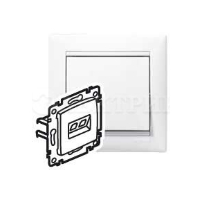 774230  Информационная розетка - Valena - RJ45 - категория 5e - UTP - 1 выход - с захватами - White