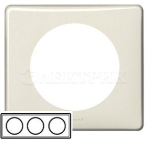 068693  Рамка - Программа Celiane - 3 поста - слоновая кость