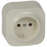 782240  Розетка 2К без шторок - 16 A - 250 В~ - Quteo IP 20 - Слоновая кость