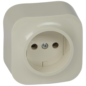 782240  Розетка 2К без шторок - 16 A - 250 В~ - Quteo IP 20 - Слоновая кость