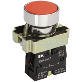 Кнопка LAY-BA41 без подсветки красн. 1з ИЭК BBT60-BA-K04