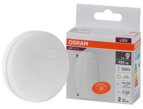 Лампа светодиодная LED Value LVGX5350 6SW/830 6Вт GX53 230В 10х1 RU OSRAM 4058075581975