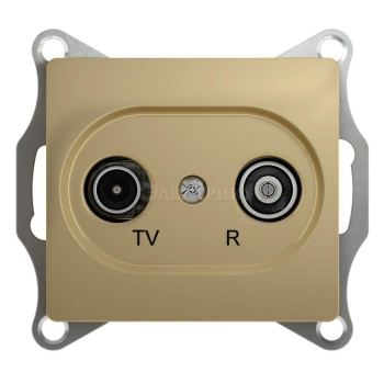Механизм розетки TV-R 2-м СП Glossa проходной 4DB титан SchE GSL000495