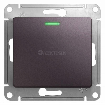 Механизм выключателя 1-кл. СП Glossa 10А IP20 (сх. 1а) 10AX с подсветкой сиренев. туман SchE GSL001413