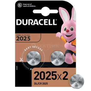 Батарейки Duracell DL/CR2025-2BL (блист.2шт) Б0037272