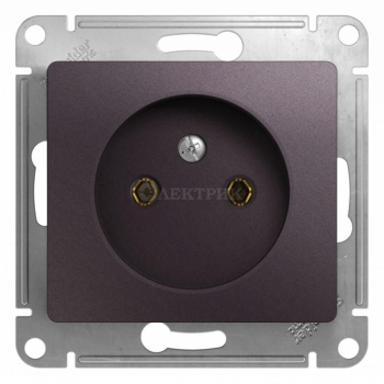 Механизм розетки 1-м СП Glossa 16А IP20 без заземл. сиреневый туман SchE GSL001441