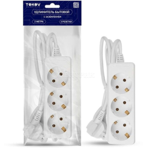Удлинитель 3х2м с заземл. 16А 3х1 TOKOV ELECTRIC TKE-C01-BU3-2-1-Z