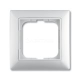 Рамка 1пост Basic с декор. накл. алюм. бел. ABB 1725-0-1479