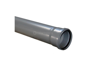 Труба BASE ф 40 с раструбом L=1,5м вн,канализ толщ,ст1,8(6) VALFEX