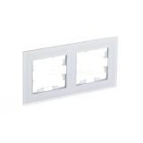 Рамка 2-м ATLASDESIGN NATURE мат. стекло бел. SchE ATN330102