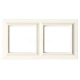 Jung Рамка 2-поста; Eco Profi Standart; термопласт; слоновая кость