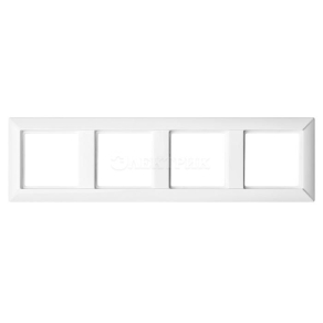 Jung Рамка 4-поста; Eco Profi; термопласт; белый