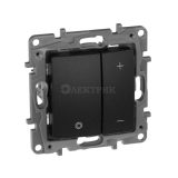 672618  Светорегулятор нажимной - Etika - 400 Вт - антрацит