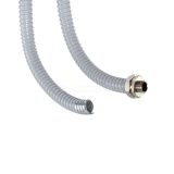 Металлорукав в ПВХ изоляции DN 10мм Dвн.10.0мм Dнар.14.0мм без протяжки сер. (уп.50м) DKC 6071R-010