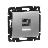 770138  Телефонная розетка - Valena - RJ11 - 4 контакта - 1 выход - алюминий