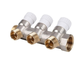 SMB 6851 341203 STOUT Коллектор распределительный 3/4", 3 отвода 1/2"