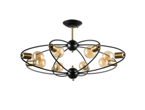 Потолочная люстра Arte Lamp Glasgow A1963PL-8BK