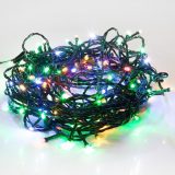 Гирлянда светодиодная "Твинкл Лайт" 10м 80LED мультиколор 5.7Вт 220-240В IP20 с контроллером 8 режимов провод ПВХ темн. зел. Neon-Night 303-049