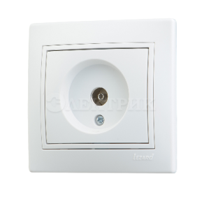 Розетка TV СП Мира оконечн. бел/бел. Lezard 701-0202-130