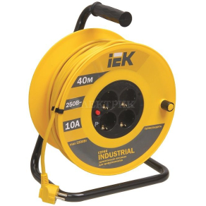 Удлинитель на кат. 4х40м УК40 с термозащ. 3х1.0 "Industrial" ИЭК WKP14-10-04-40