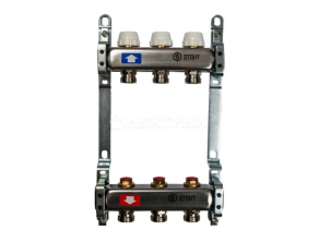 SMS 0922 000003 STOUT Коллектор из нержавеющей стали без расходомеров 3 вых.