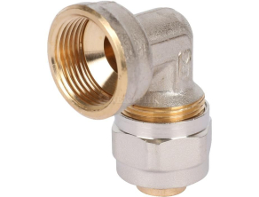 SFS-0007-003420 STOUT Угольник-переходник с внутренней резьбой 3/4"х20 для металлопластиковых труб винтовой