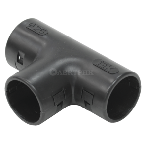 Тройник открывающийся TI25G черн. ИЭК CTA10D-TIG25-K02-025